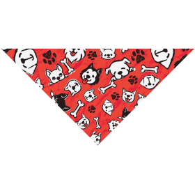 TP My Pups Red Pawprint Cotton Bandana