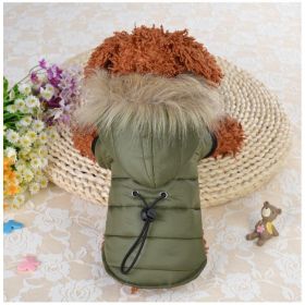 Cozypaws Cotton-Infused Pet Down Jacket: Ultimate Comfort And Warmth (Color: Green, size: M)