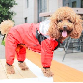 Sleekshield Pet Raincoat: The Ultimate Rain Protection For Fashionable Pups (Color: Red, size: M)