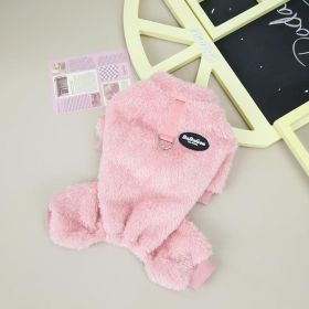Tricolor Coral Velvet Pet Sweater - Winter Warmth For Your Furry Friend (Color: Pink, size: XL)