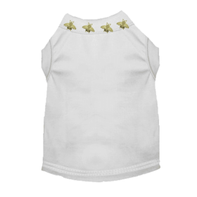 Studded Bee Sleeveless Tee for Dogs (Size-Pack Of: 2X Large-1, Color: White)