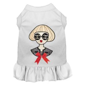 Chic Ruffled Dress for Stylish Dogs (Size-Pack Of: Medium-1, Color: White)